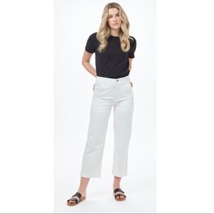NWT TENTREE Twill Cropped Wide Leg Pant